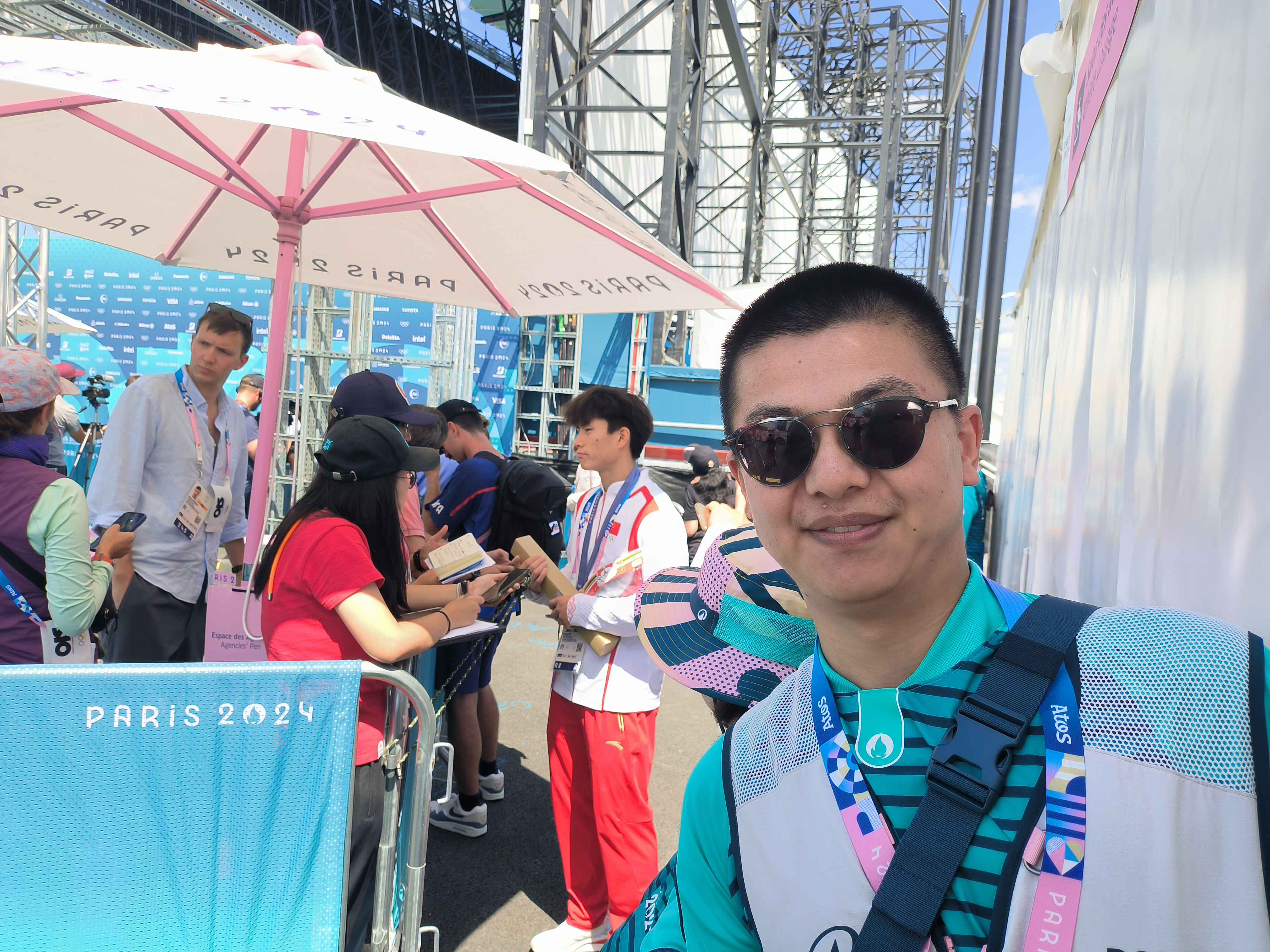 Intervewing Chinese Athlete